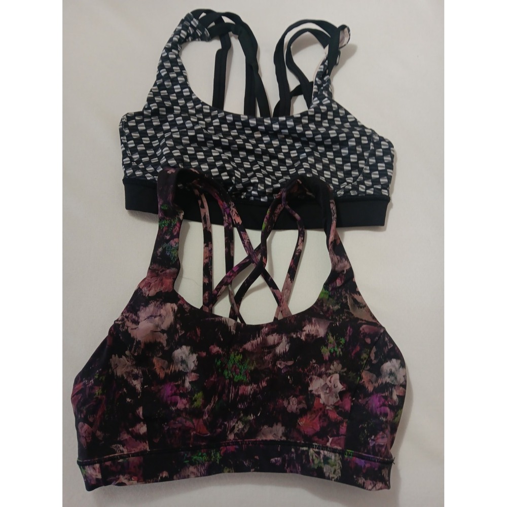 Lululemon Sports Bra Womens Size 4 Gym Running Cropped Top Yoga Pilates 3001